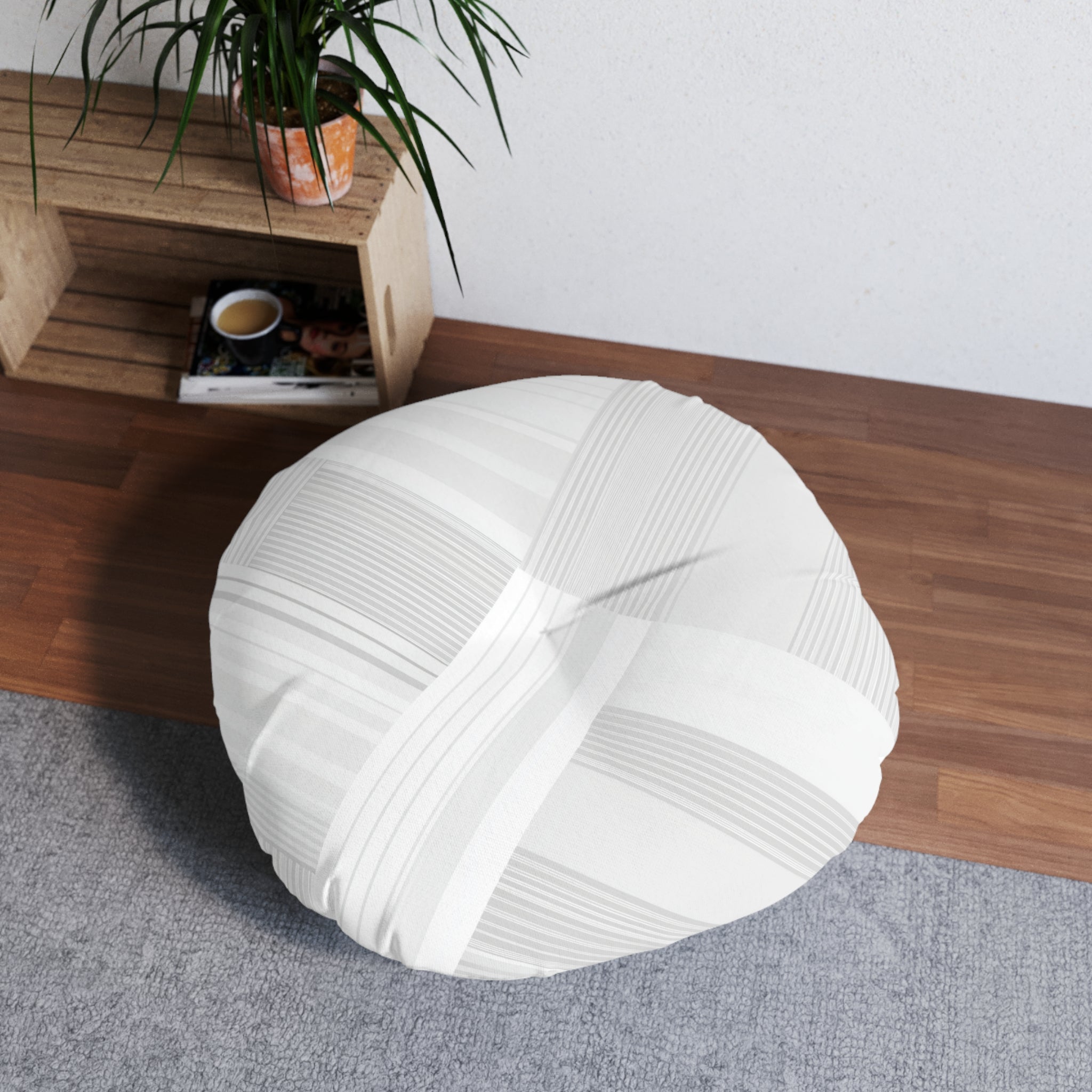 Elegant Tufted Round Floor Pillow