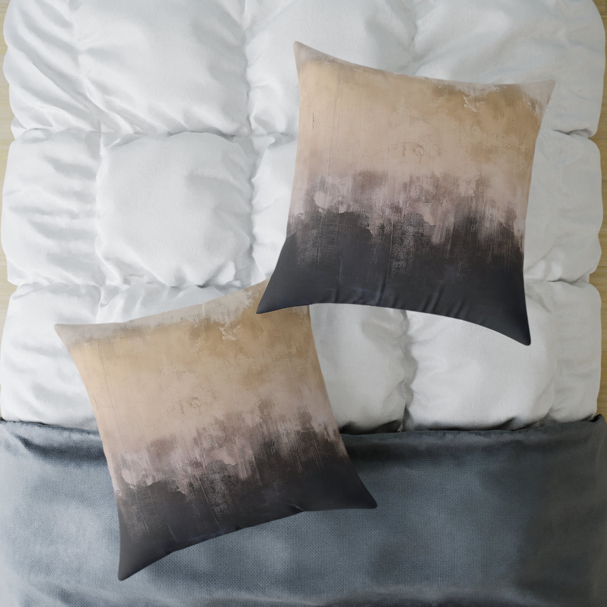 Modern Abstract Square Poly Canvas Pillow