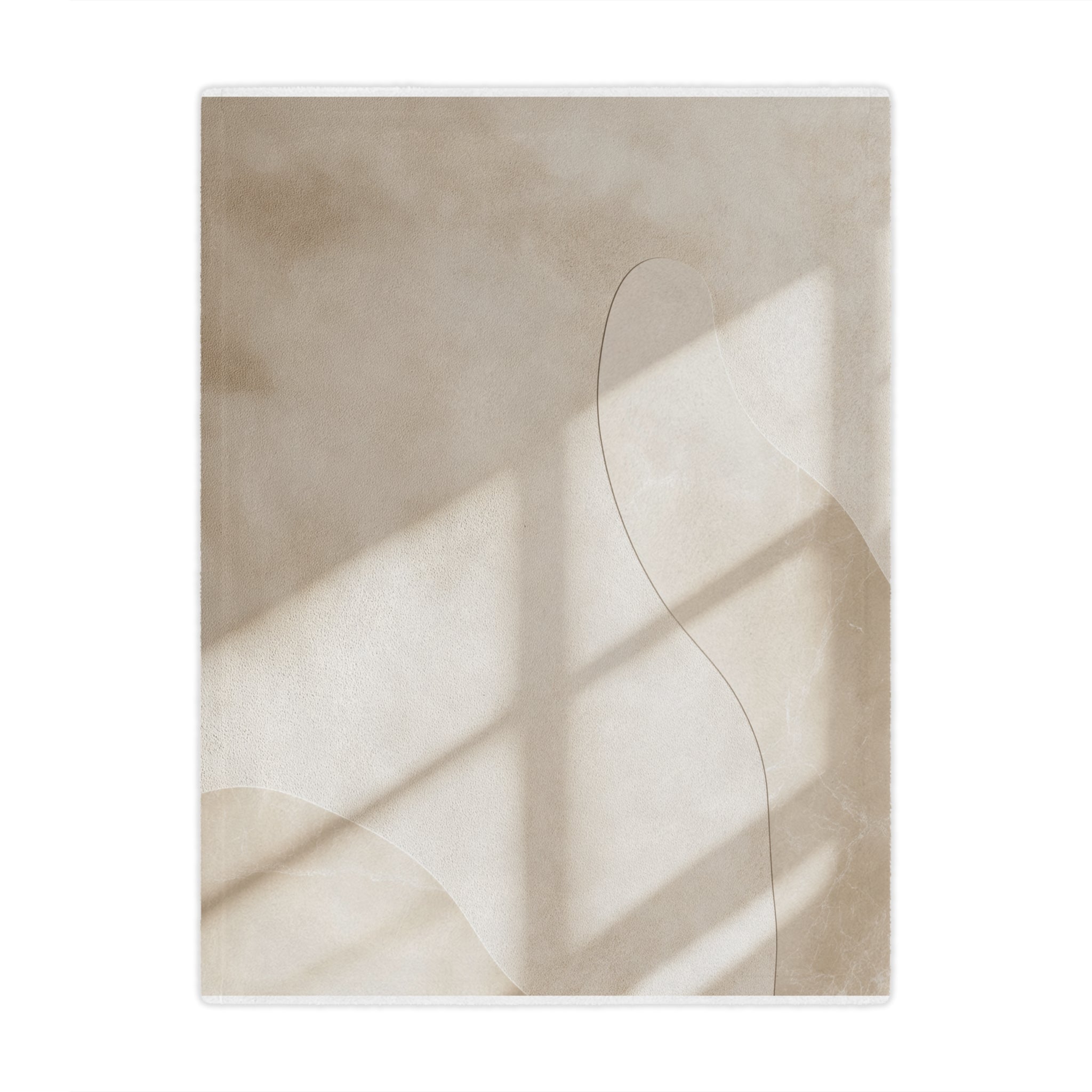 Minimalist Beige Minky Blanket
