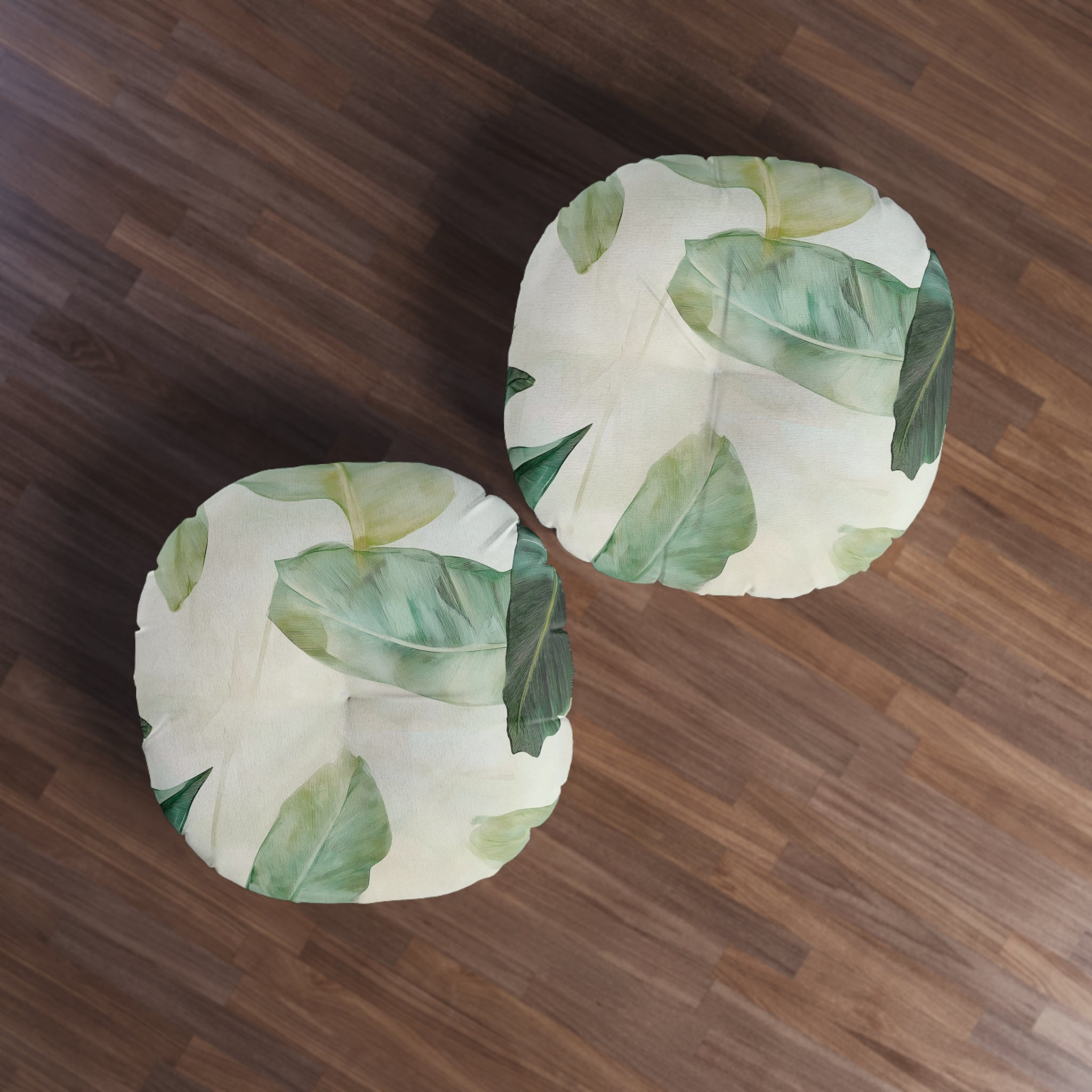 Botanical Round Tufted Floor Pillow