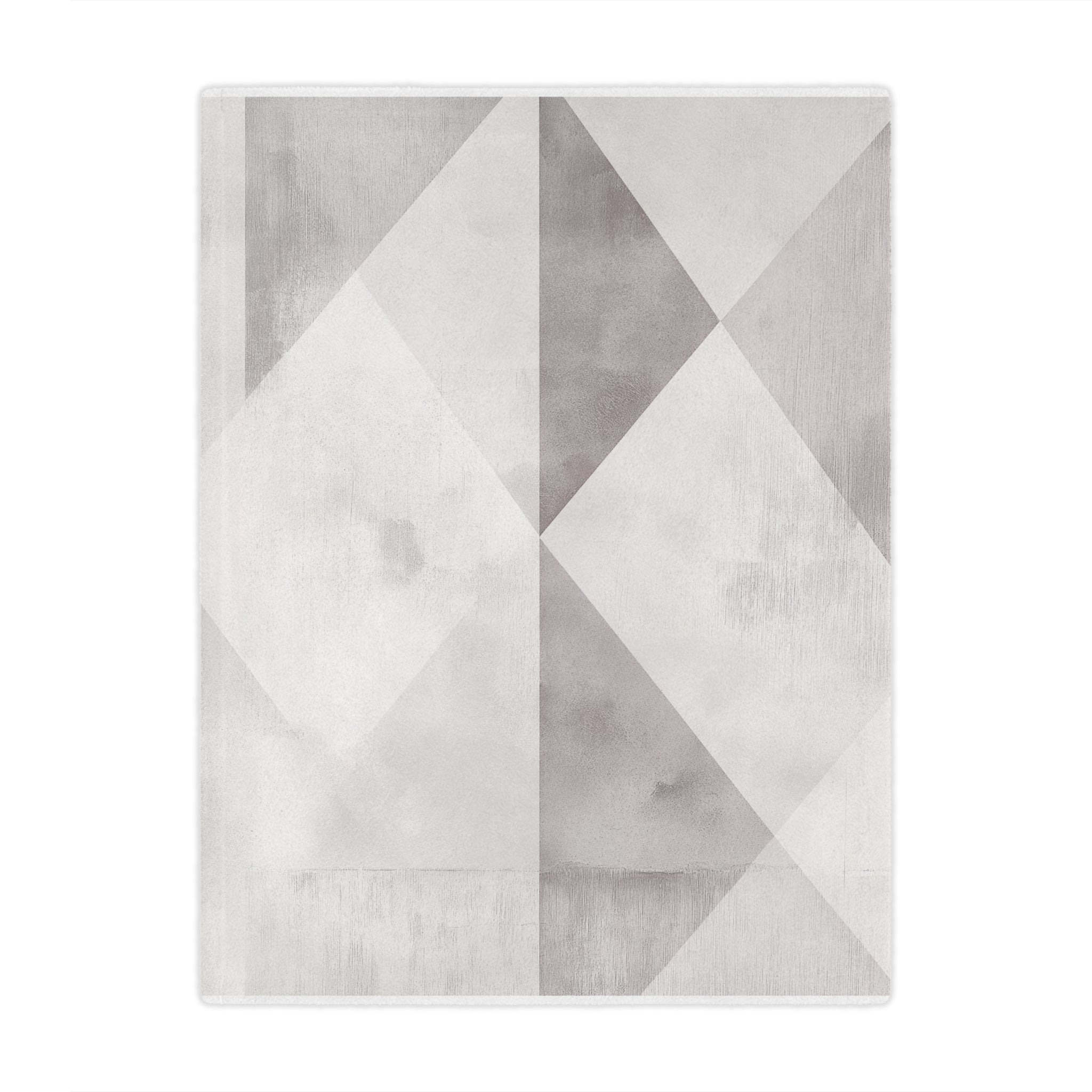 Geometric Grey Minky Blanket