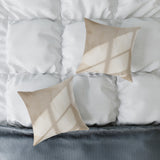 Neutral Abstract Square Poly Canvas Pillow