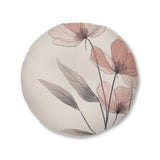 Floral Round Tufted Floor Pillow
