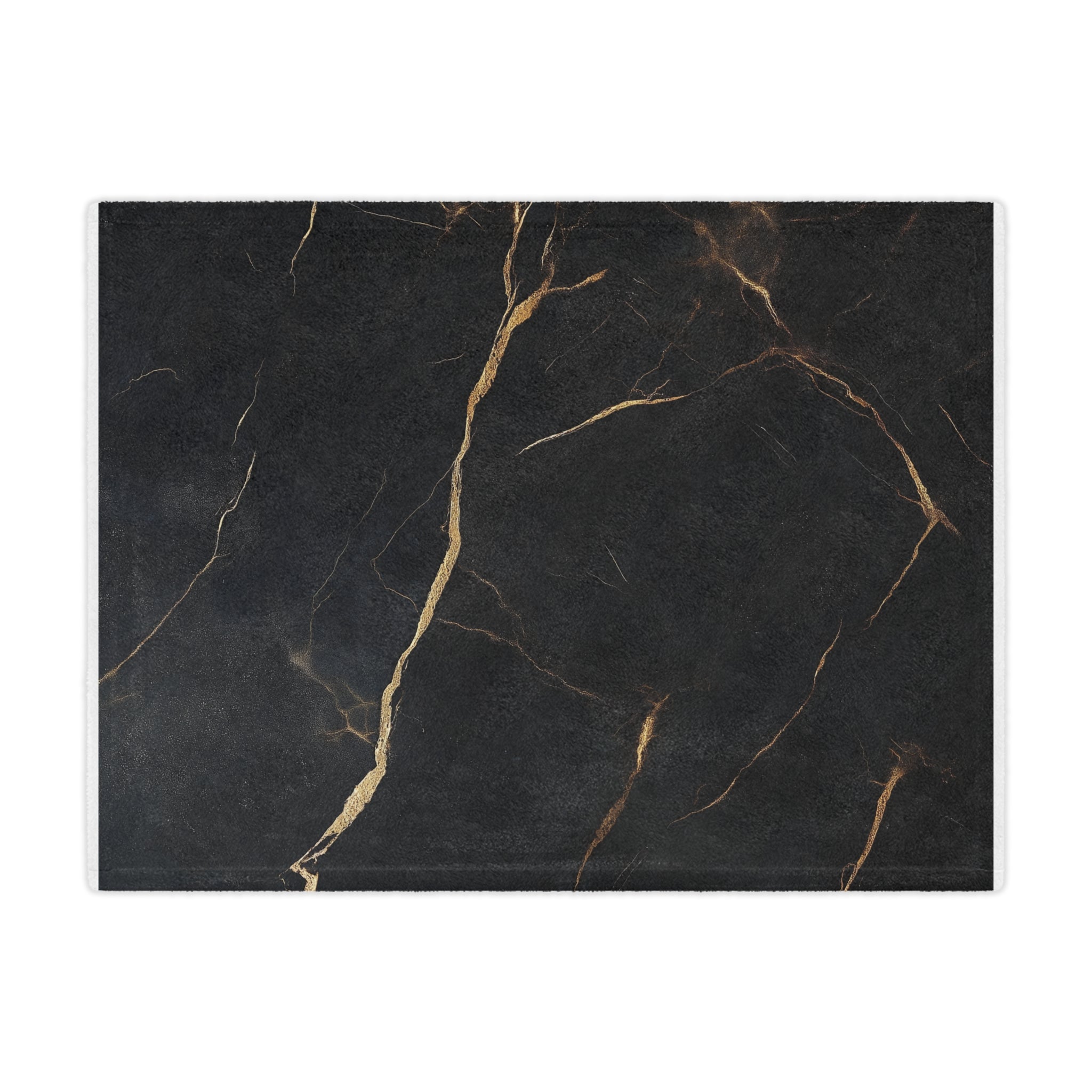 Luxurious Black Marble Minky Blanket