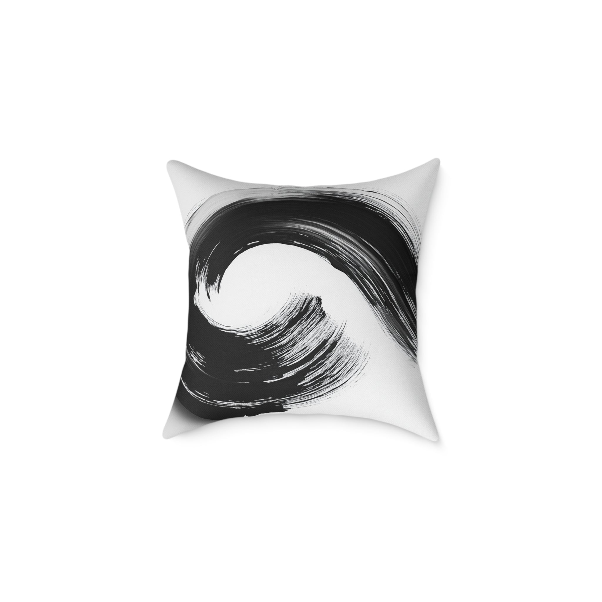 Abstract Wave Poly Canvas Pillow