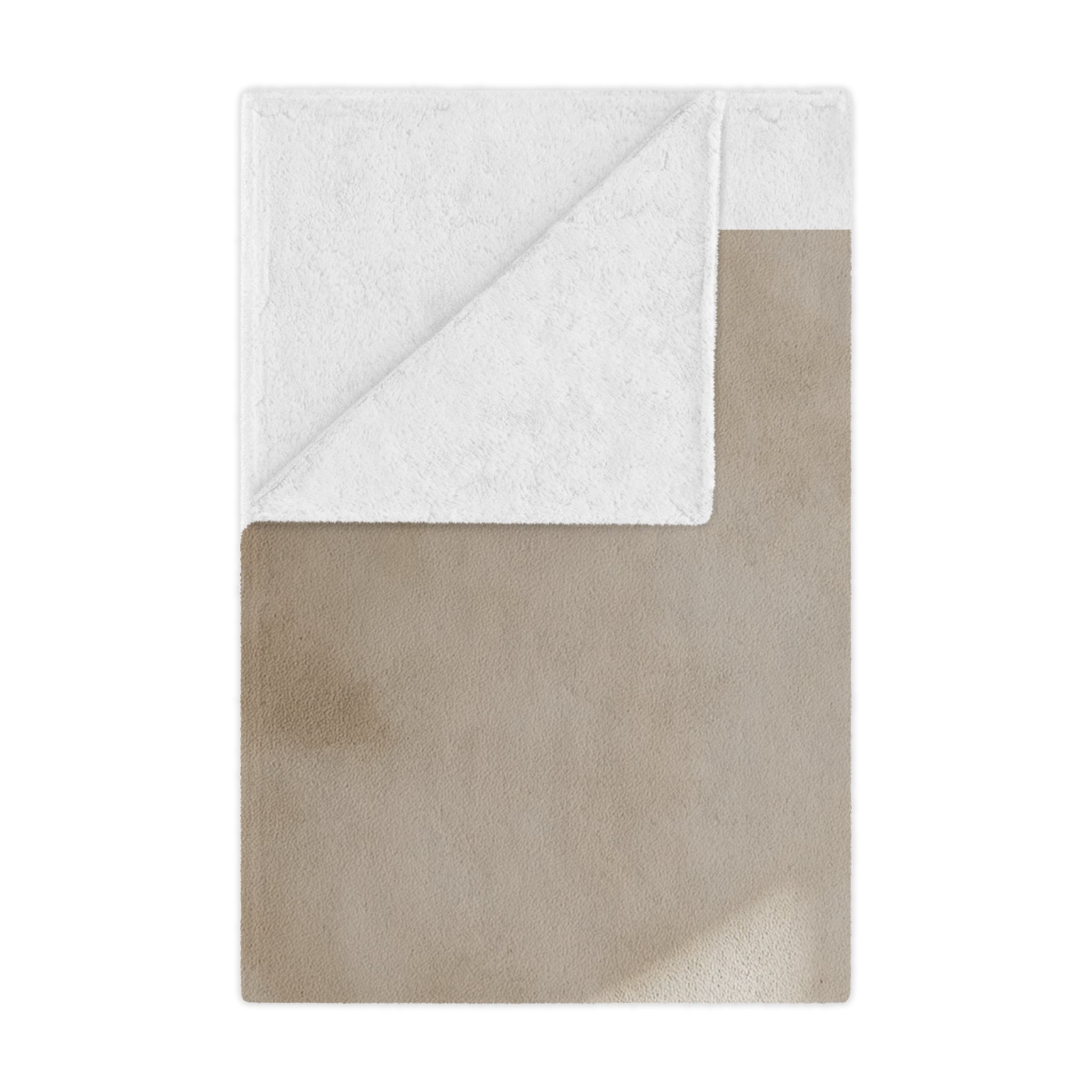Minimalist Beige Minky Blanket