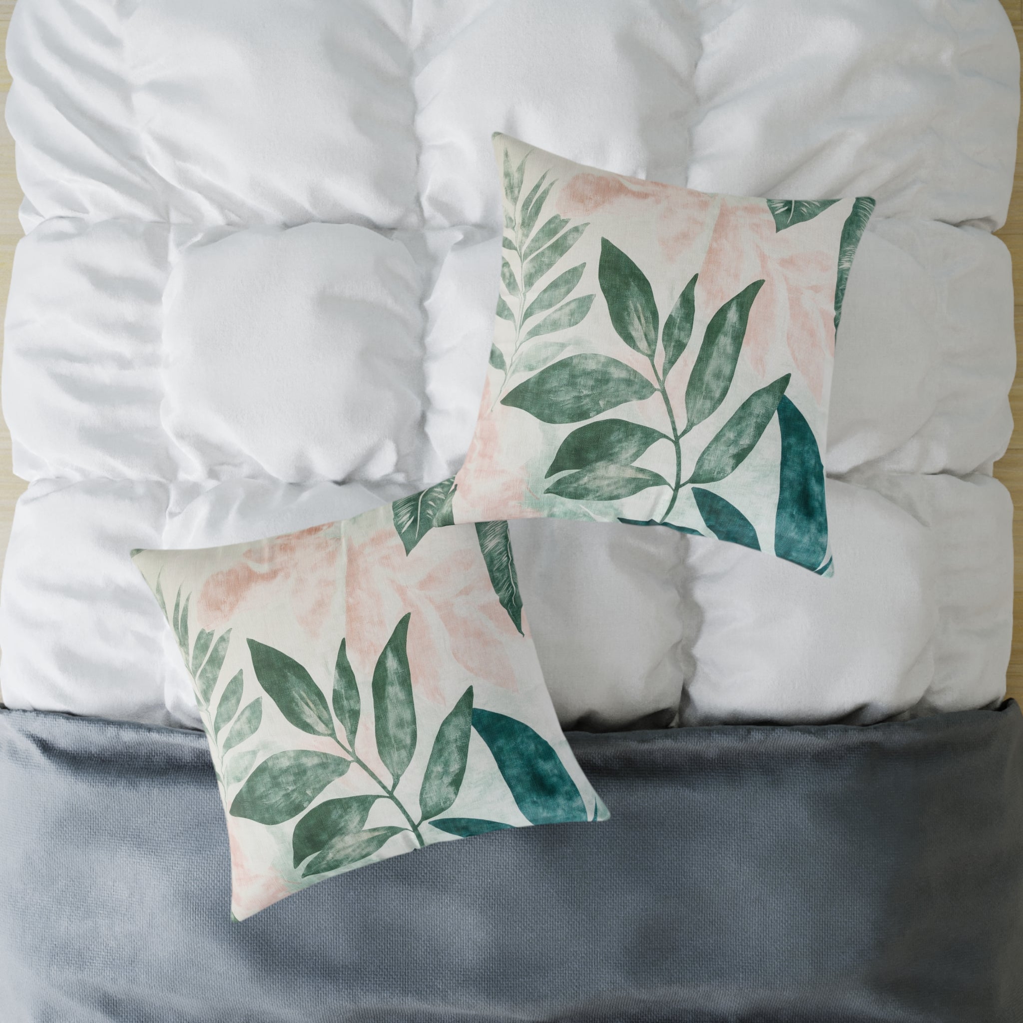 Botanical Square Poly Canvas Pillow