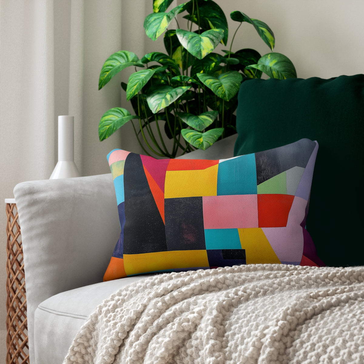 Geometric Modern Lumbar Pillow