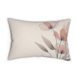 Elegant Floral Lumbar Pillow