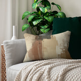 Abstract Earth Tone Lumbar Pillow