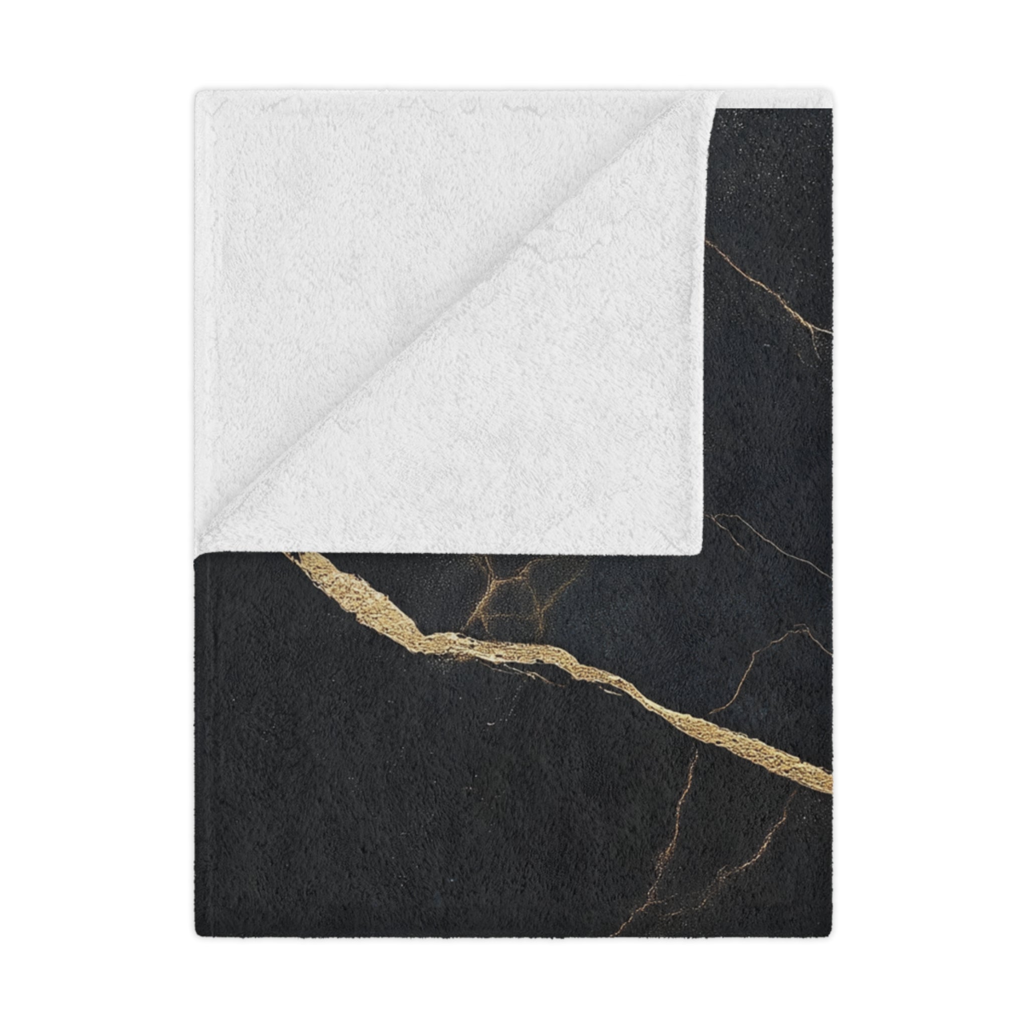 Luxurious Black Marble Minky Blanket