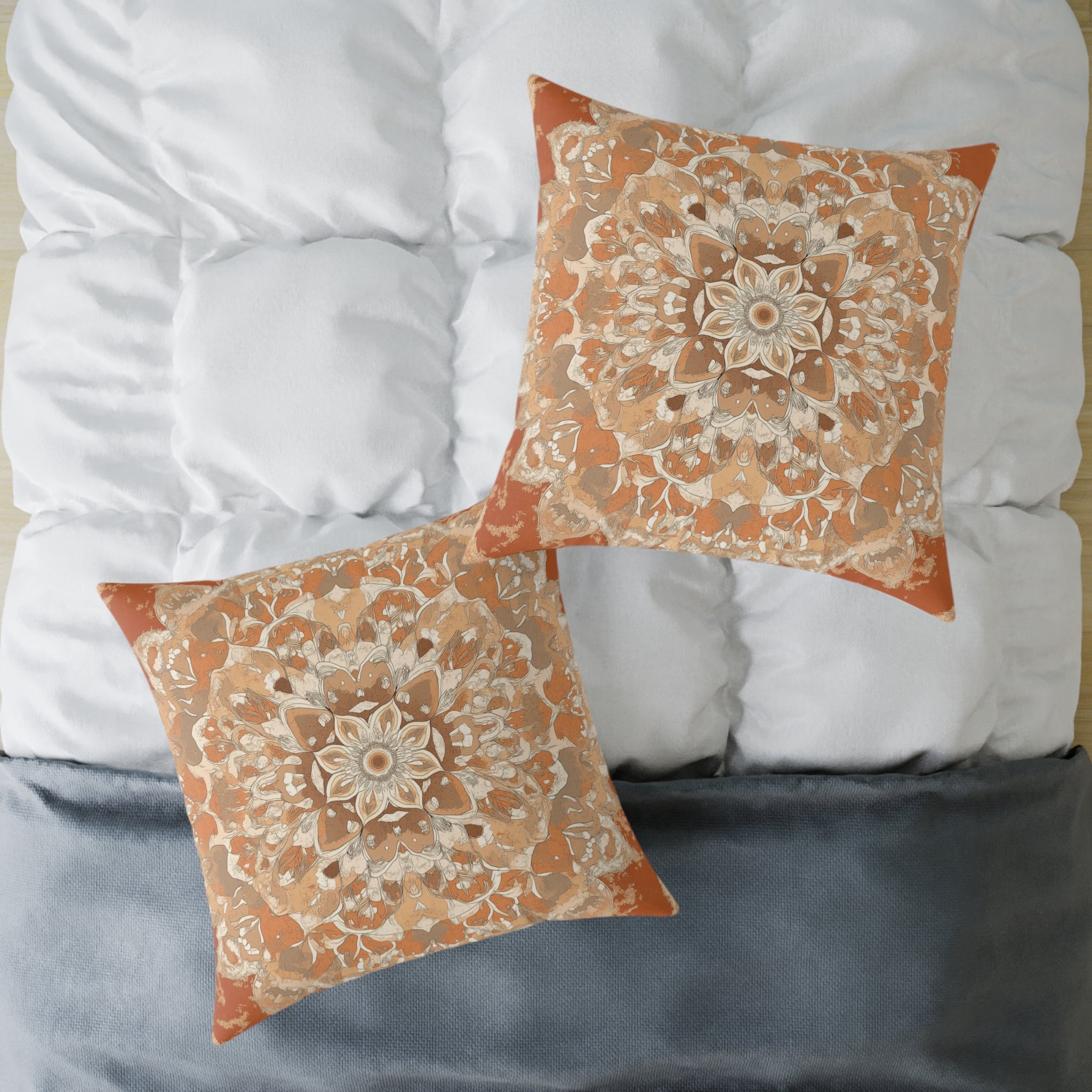 Boho Mandala Square Pillow