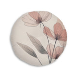 Floral Round Tufted Floor Pillow