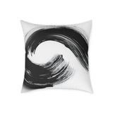 Abstract Wave Poly Canvas Pillow