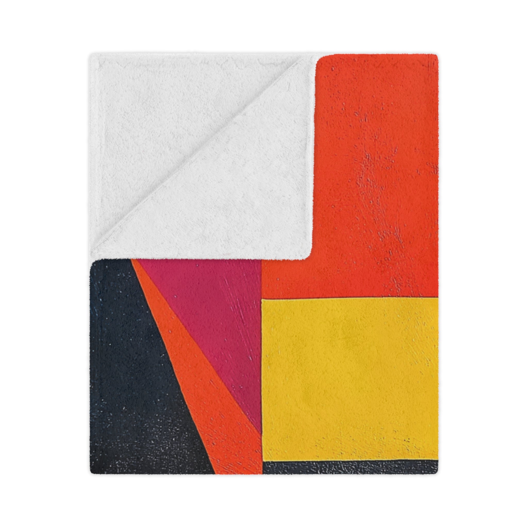 Colorful Geometric Minky Blanket