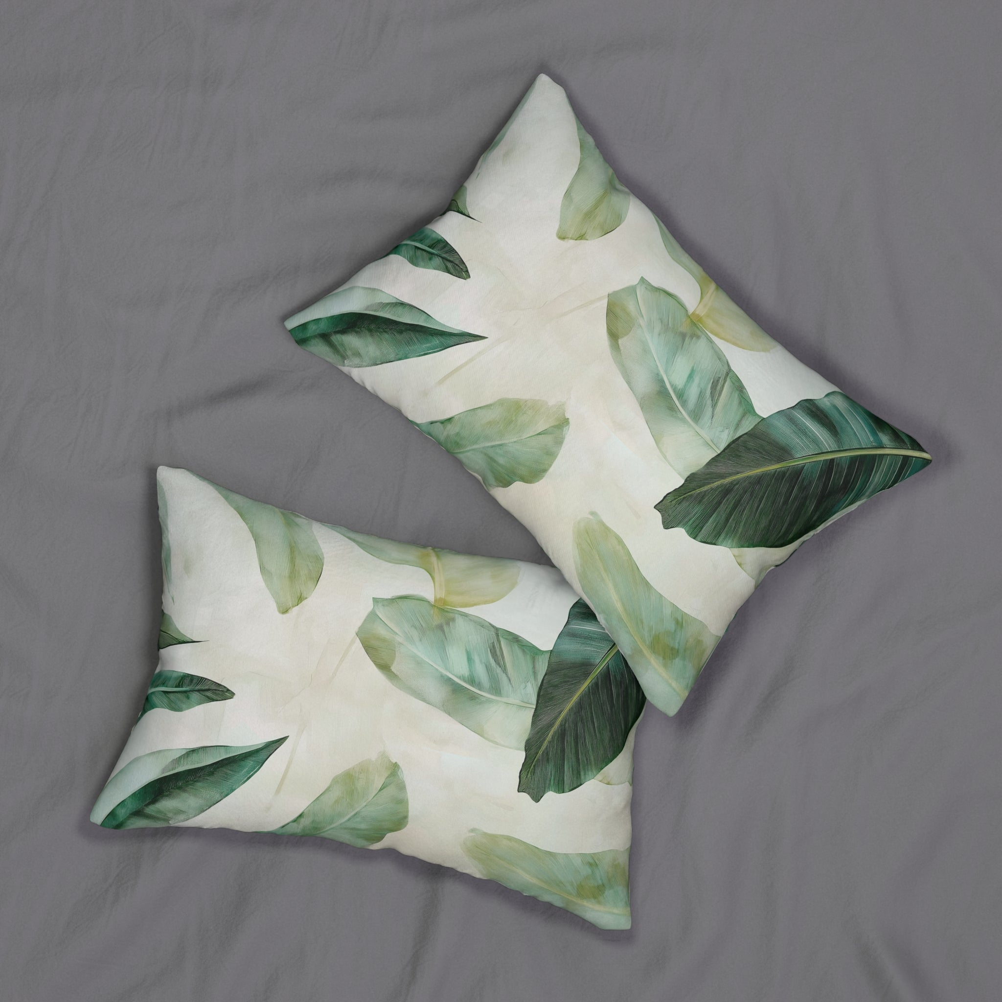 Tropical Leaf Lumbar Pillow