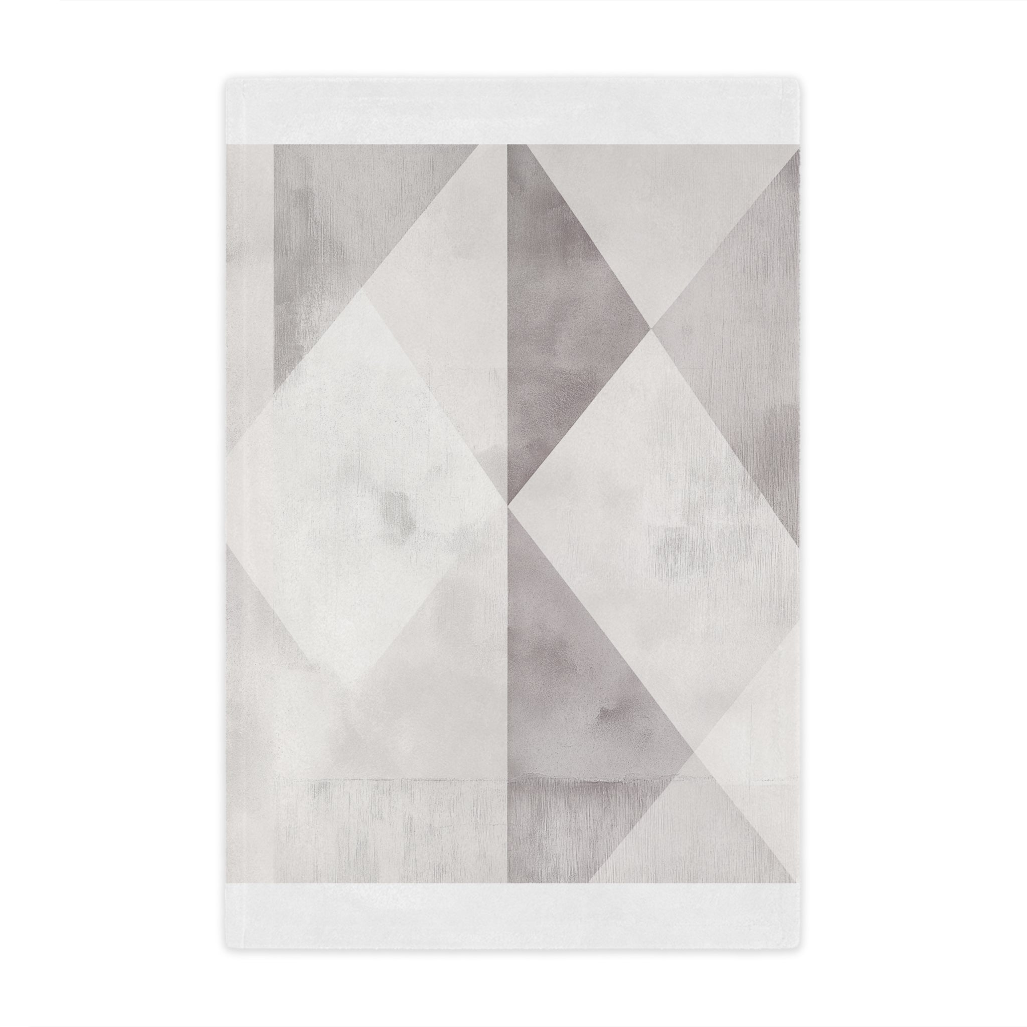 Geometric Grey Minky Blanket