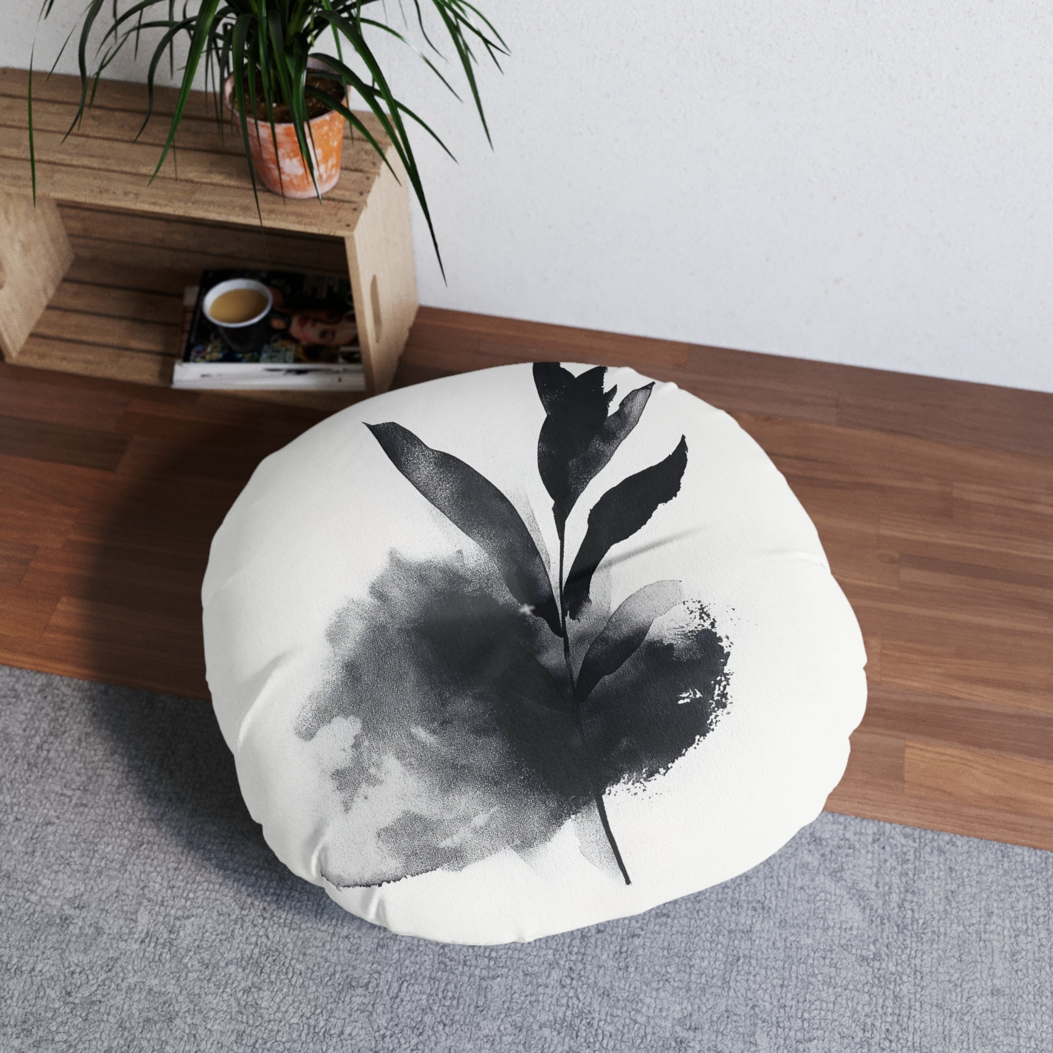 Elegant Round Tufted Floor Pillow