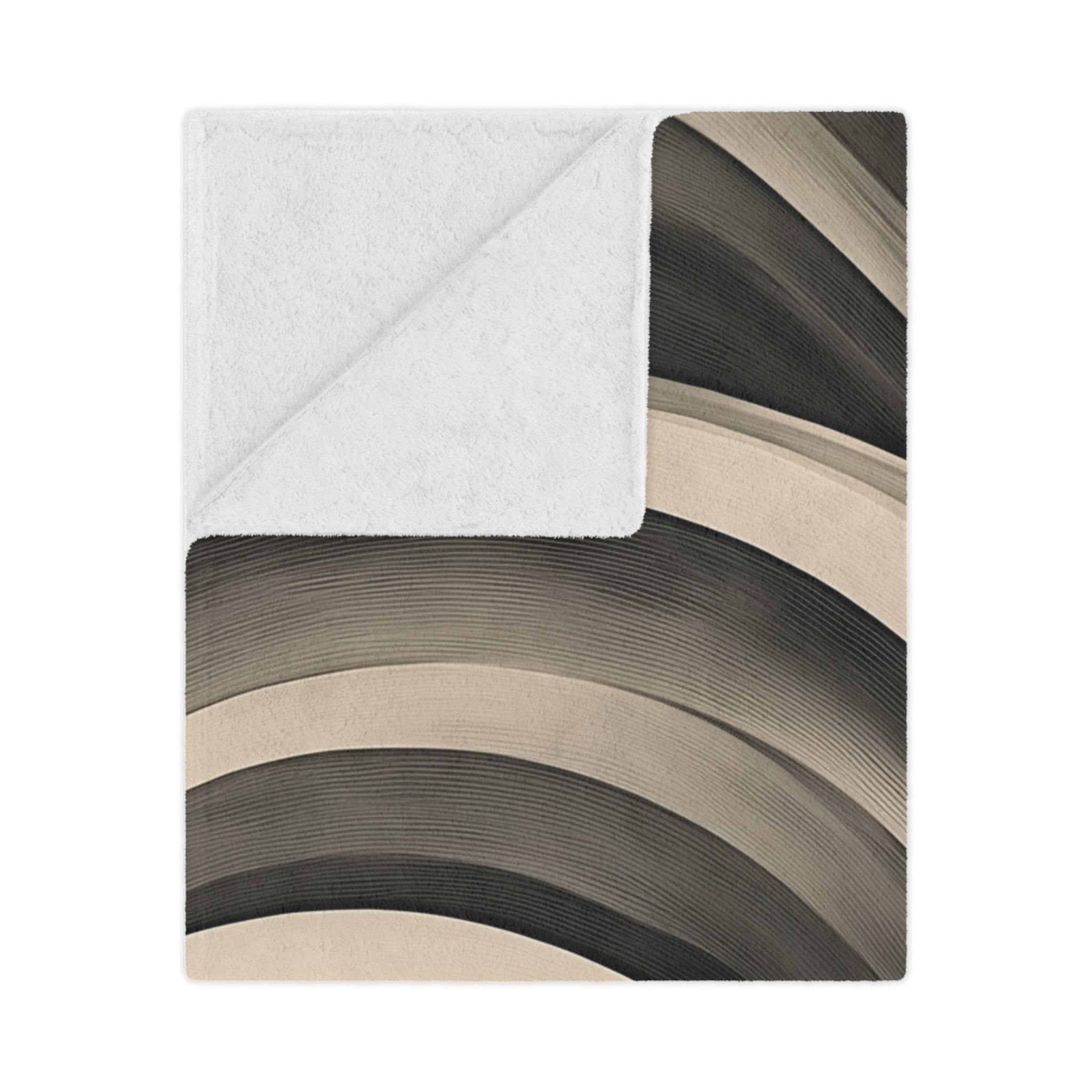 Cozy Neutral Waves Minky Blanket