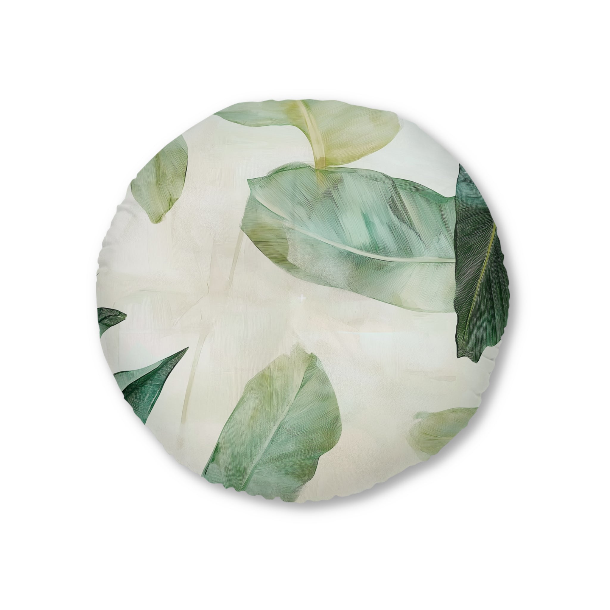Botanical Round Tufted Floor Pillow