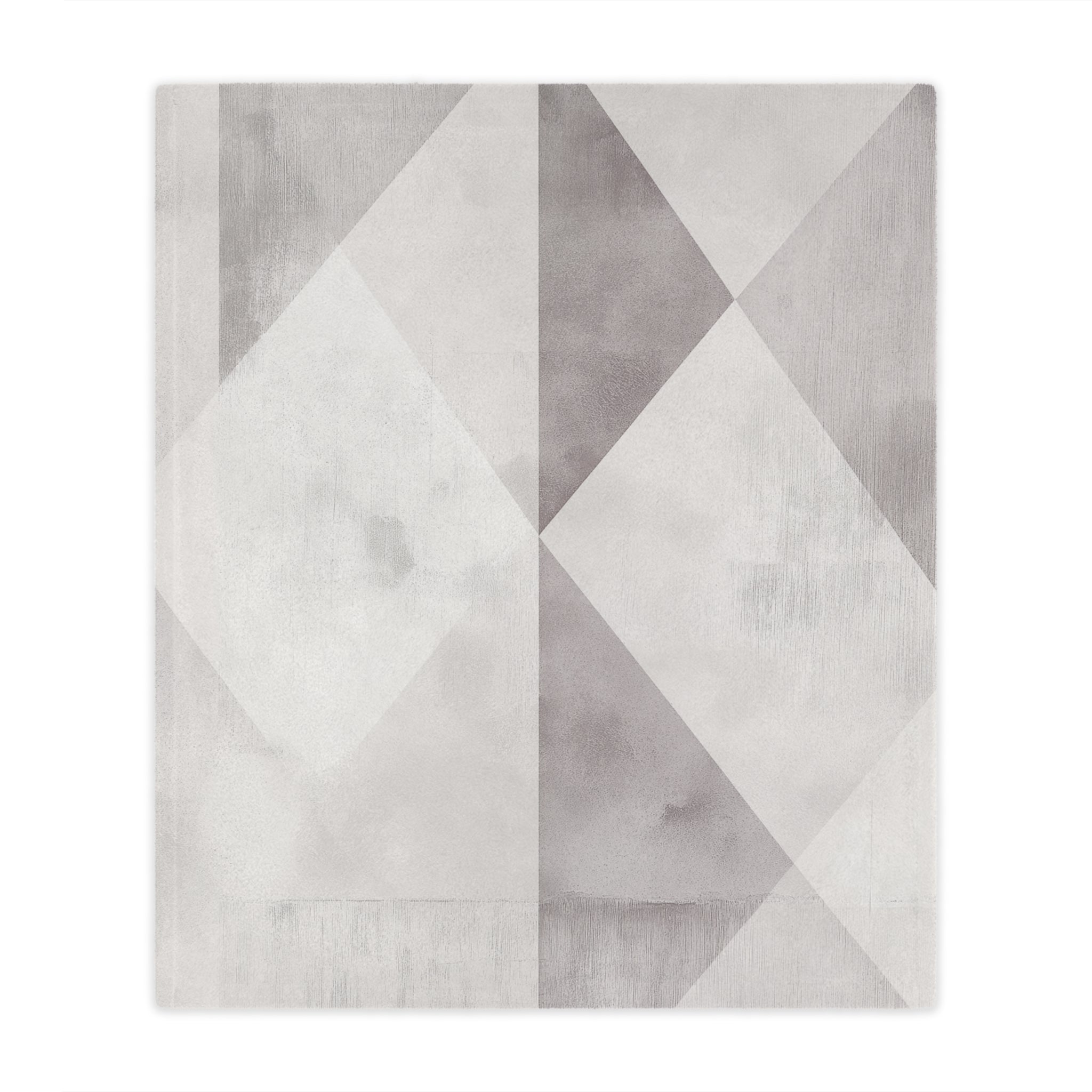 Geometric Grey Minky Blanket