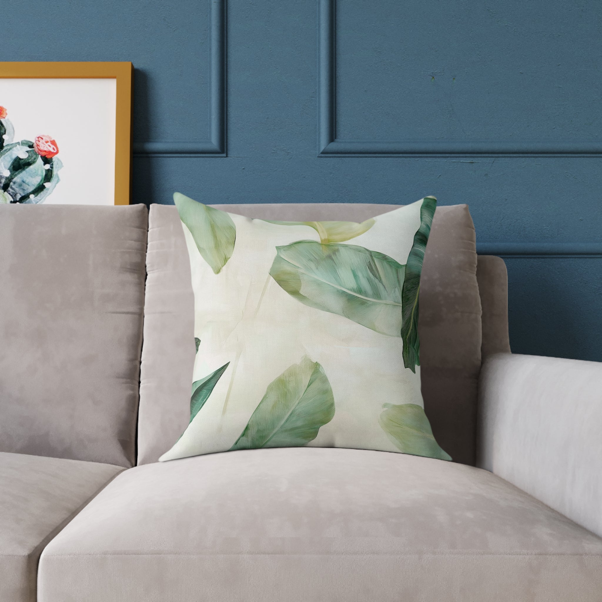Botanical Leaf Square Pillow