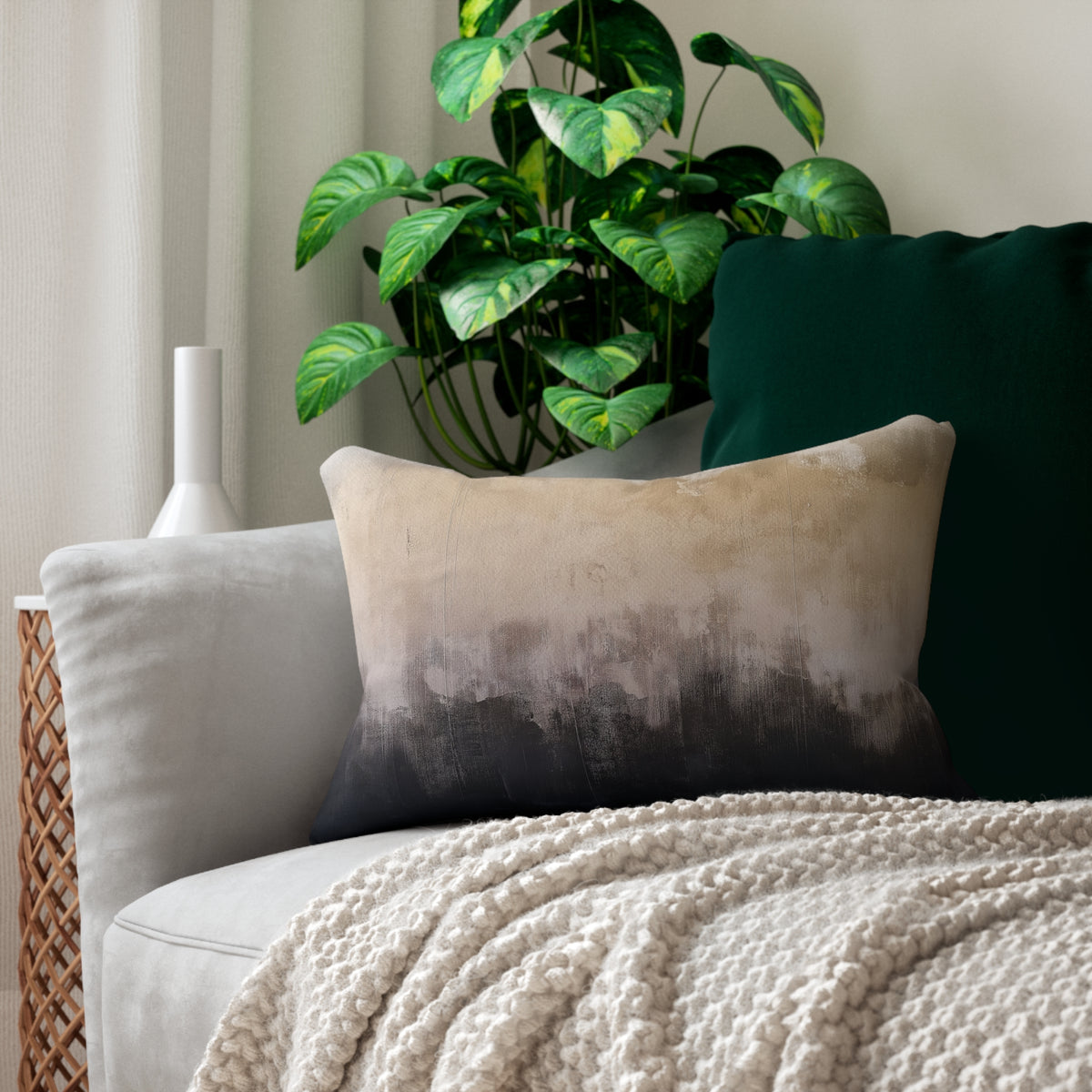 Elegant Gradient Lumbar Pillow