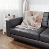 Elegant Floral Minky Blanket