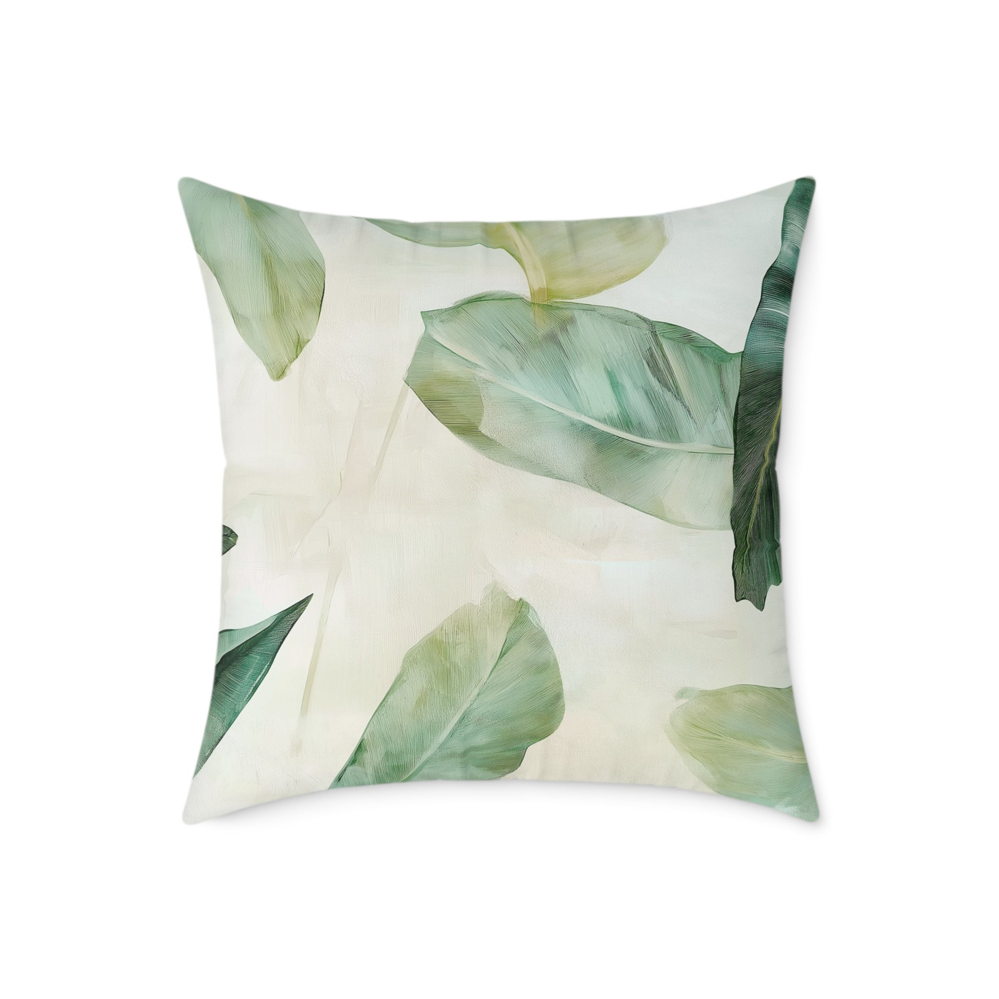 Botanical Leaf Square Pillow