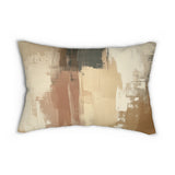 Abstract Earth Tone Lumbar Pillow