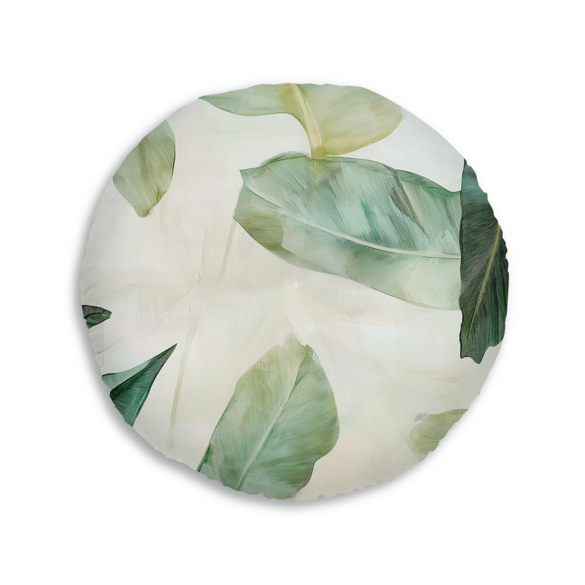 Botanical Round Tufted Floor Pillow