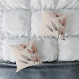 Elegant Floral Square Poly Canvas Pillow
