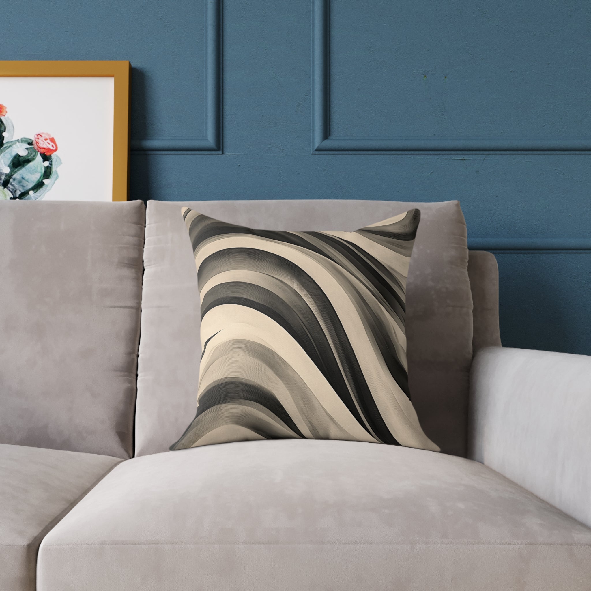 Modern Abstract Wave Pillow