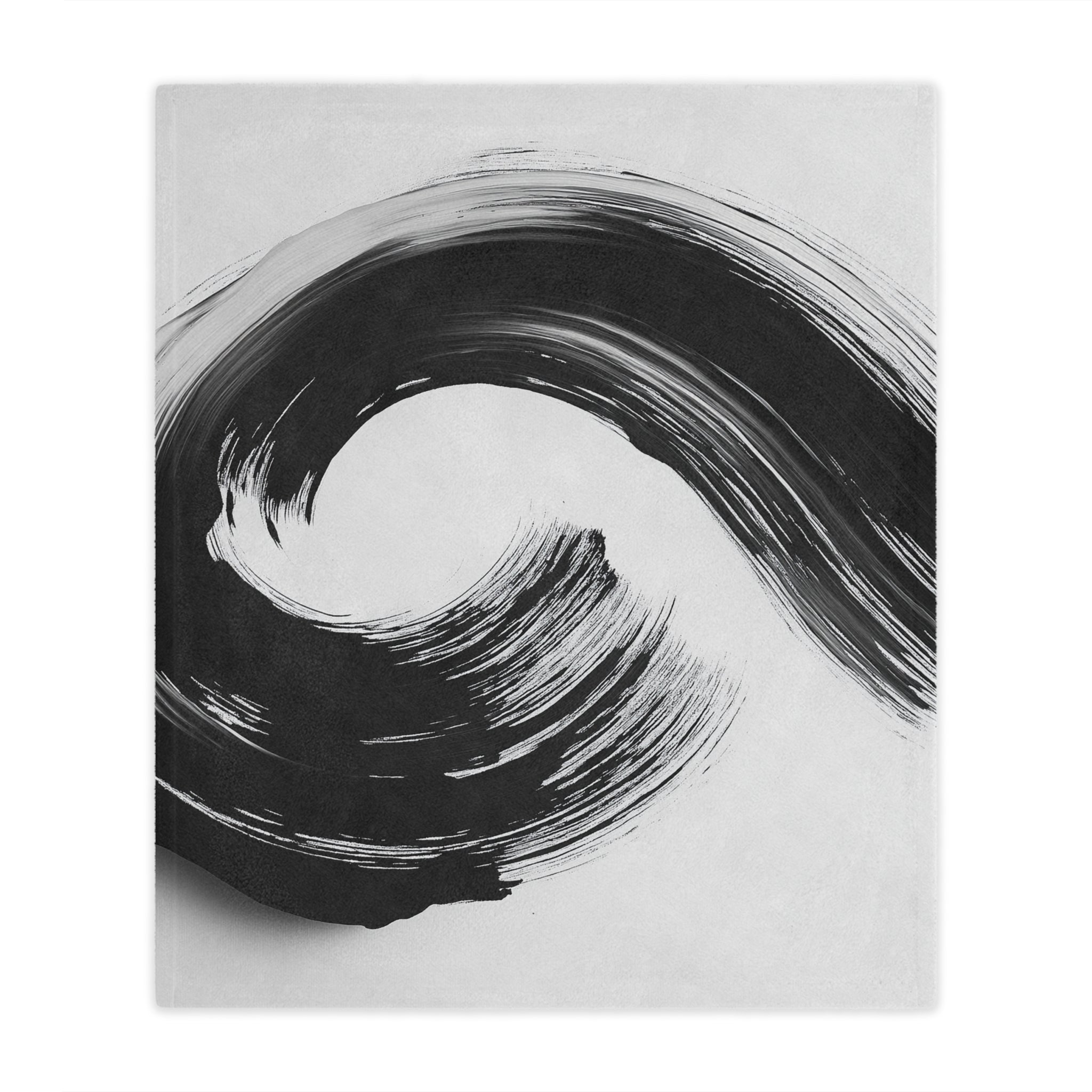 Abstract Black & White Minky Blanket