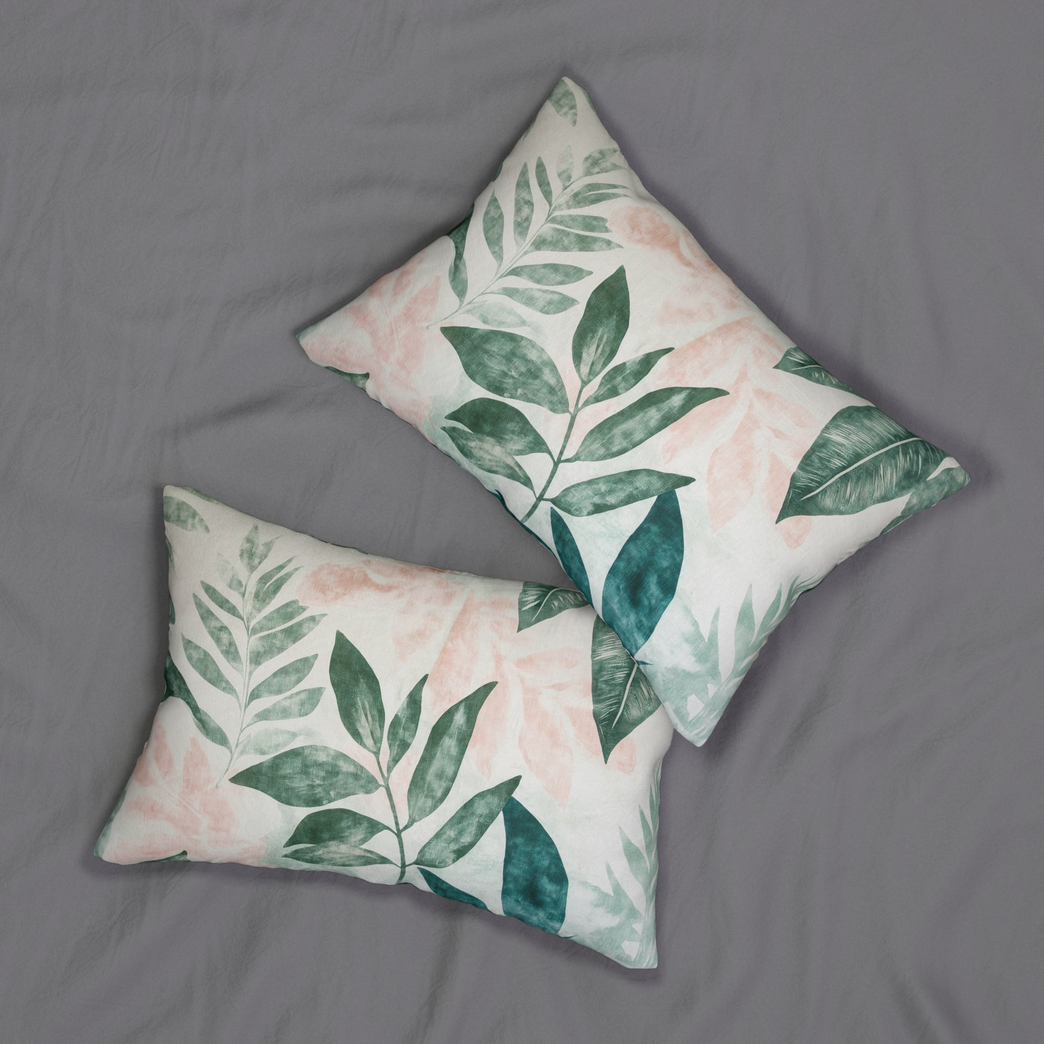 Tropical Leaves Lumbar Pillow