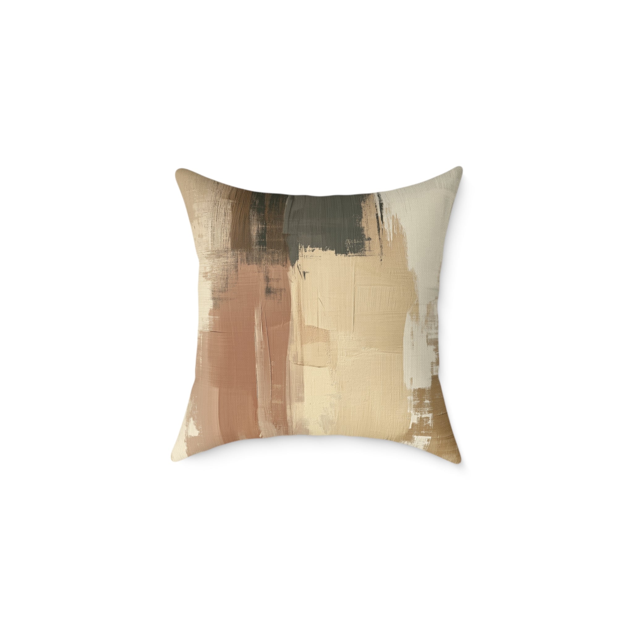 Abstract Boho Square Poly Canvas Pillow