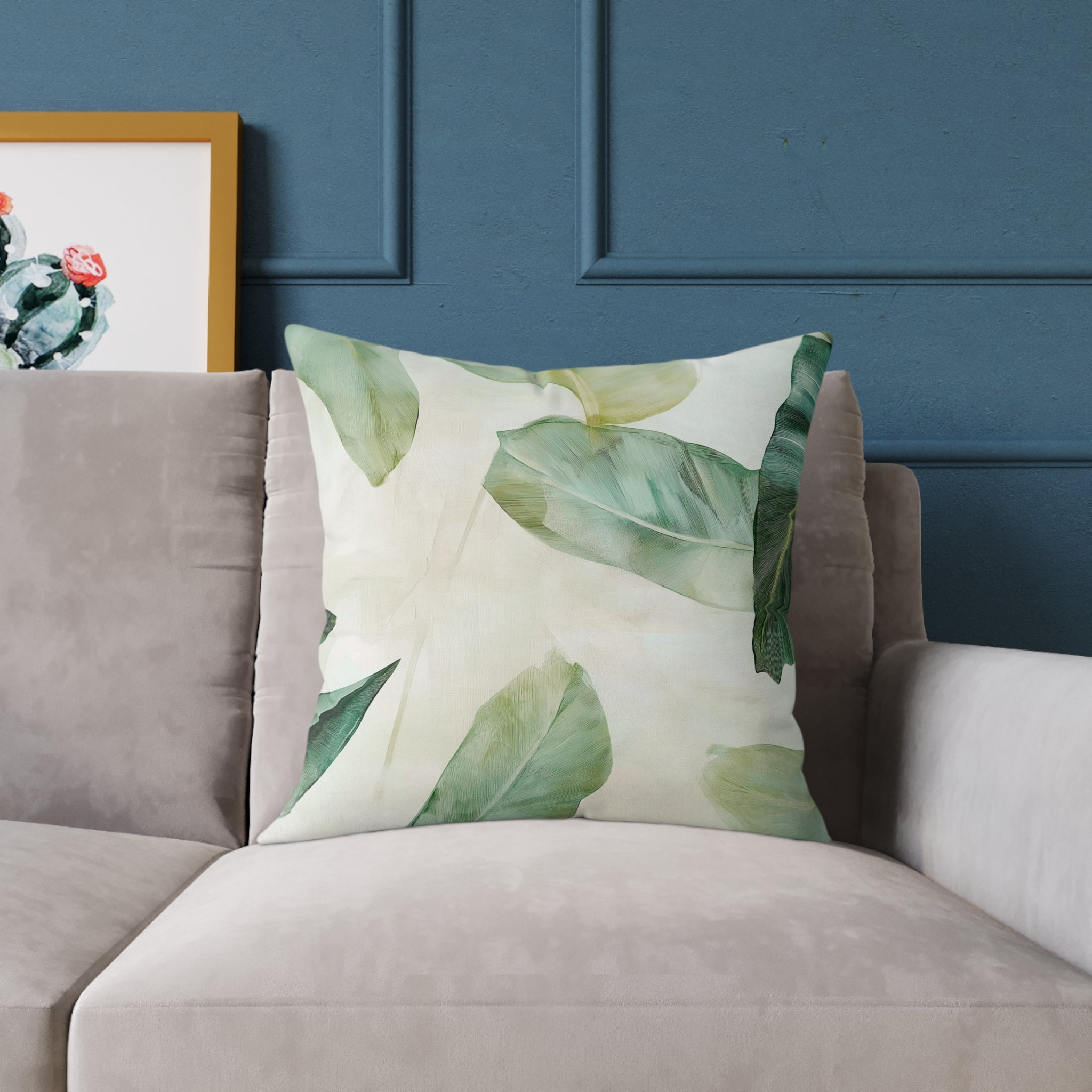 Botanical Leaf Square Pillow