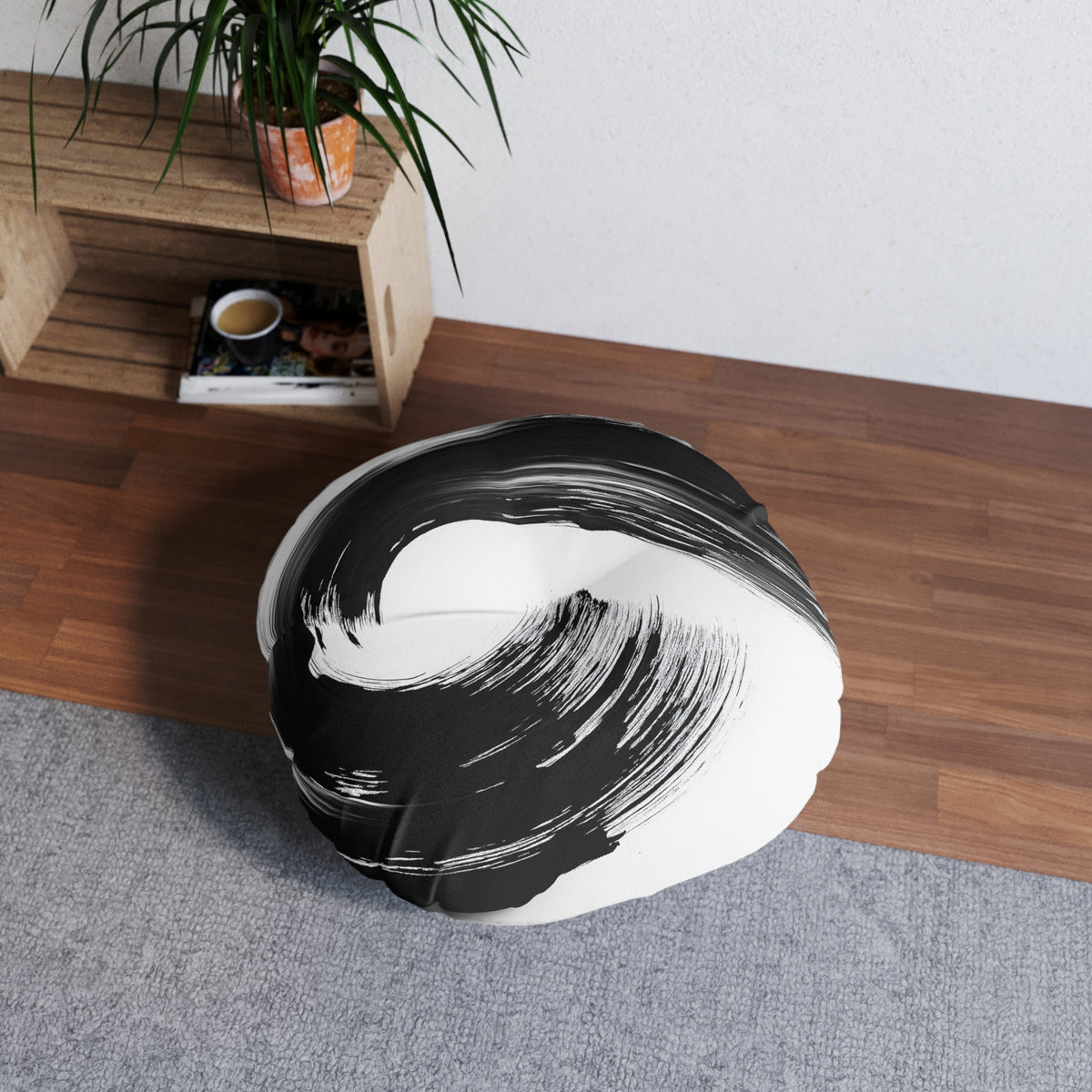 Modern Abstract Tufted Floor Pillow
