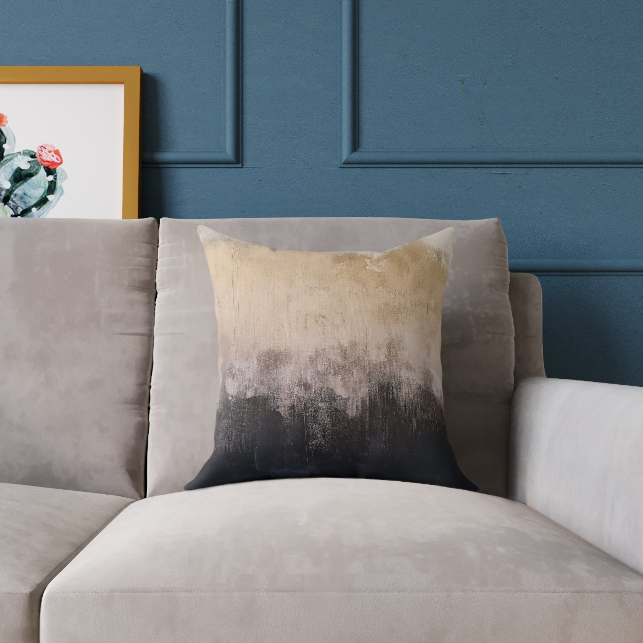 Modern Abstract Square Poly Canvas Pillow
