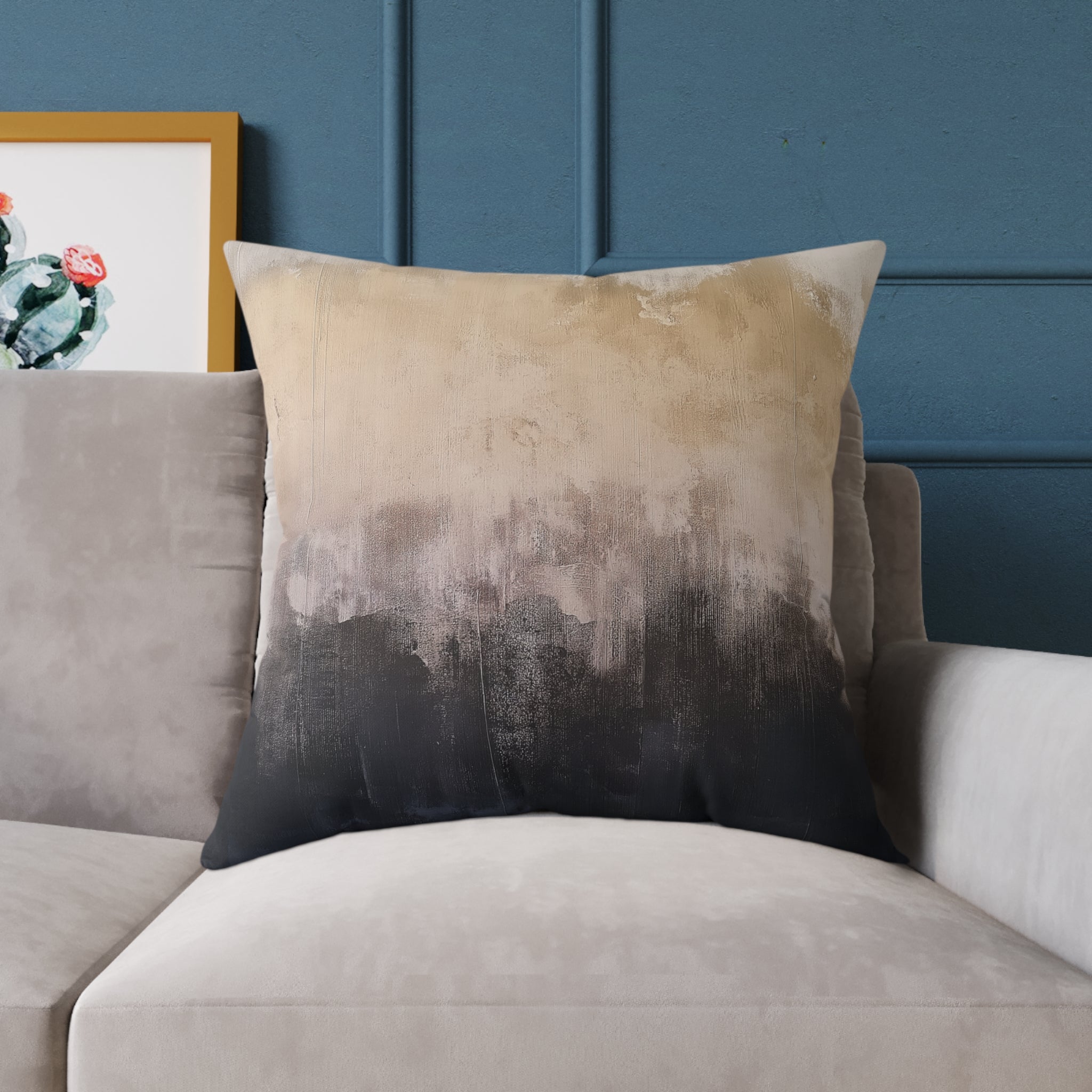 Modern Abstract Square Poly Canvas Pillow