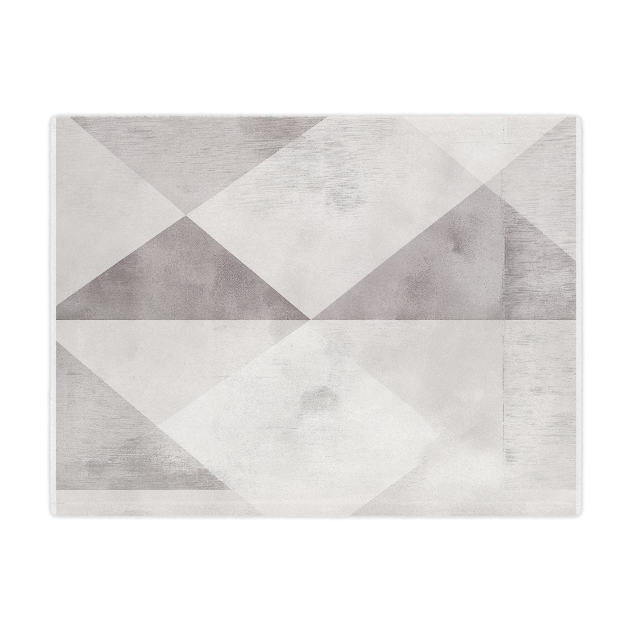 Geometric Grey Minky Blanket