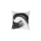 Abstract Wave Poly Canvas Pillow
