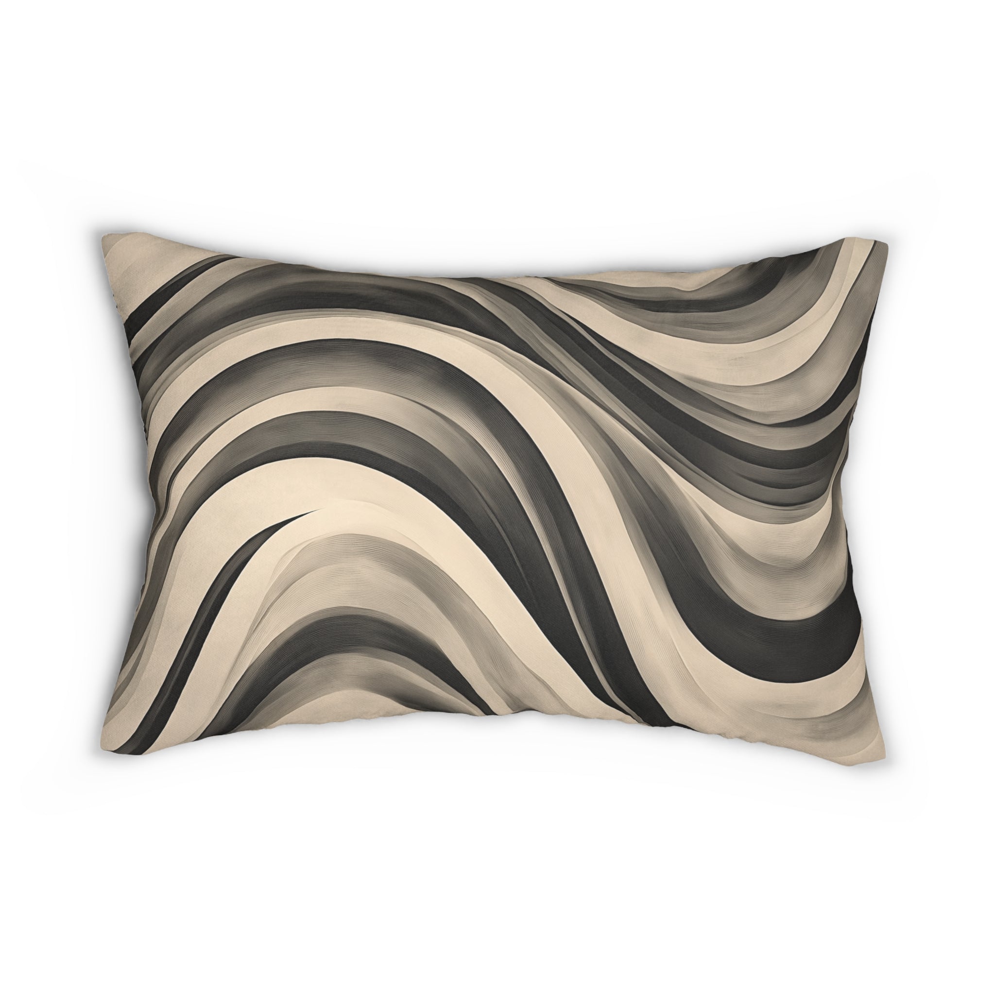 Abstract Wave Design Lumbar Pillow
