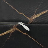 Elegant Black Marble Lumbar Pillow