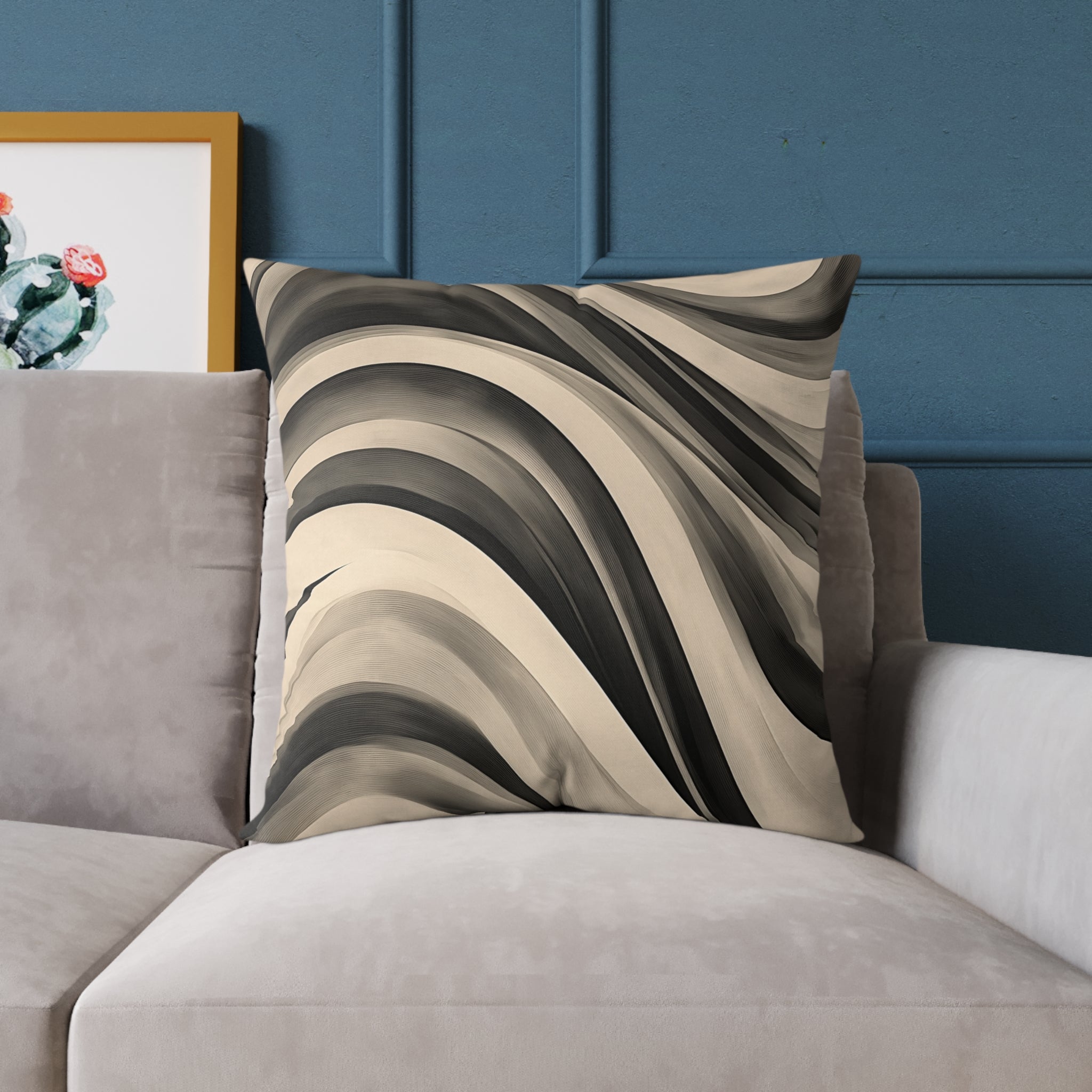 Modern Abstract Wave Pillow