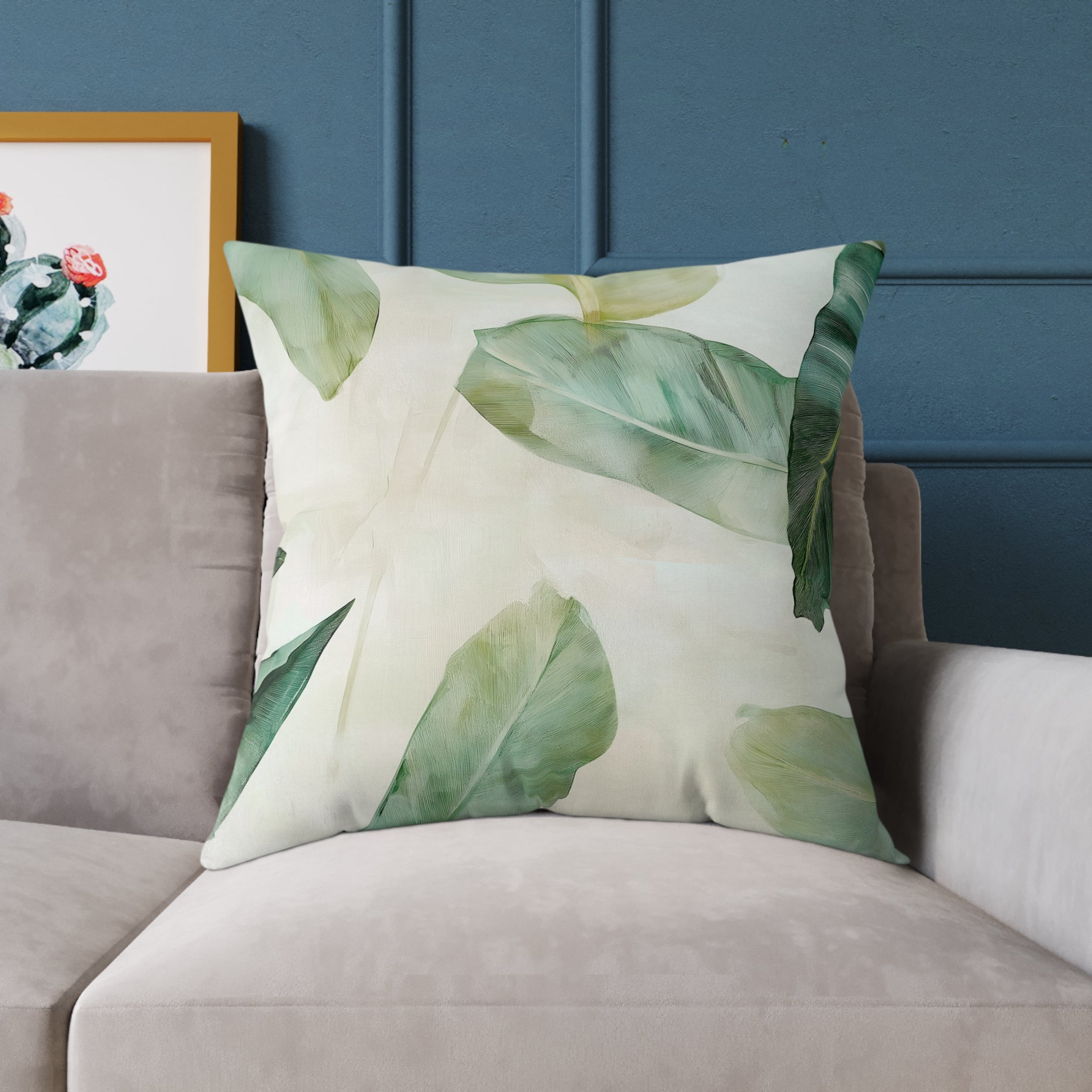 Botanical Leaf Square Pillow