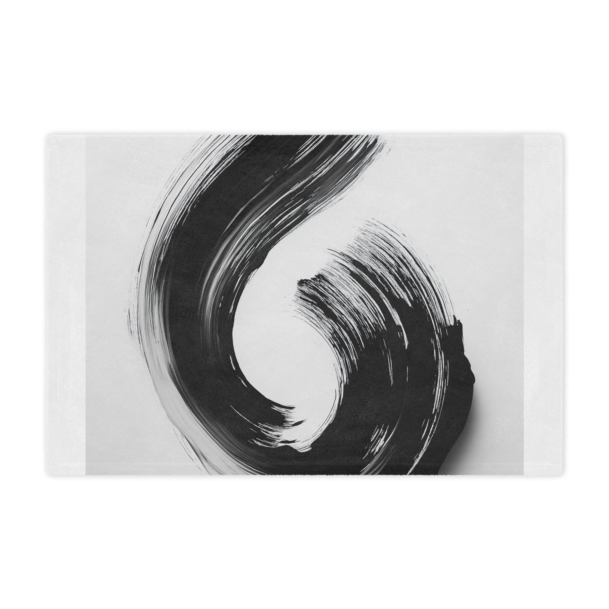 Abstract Black & White Minky Blanket