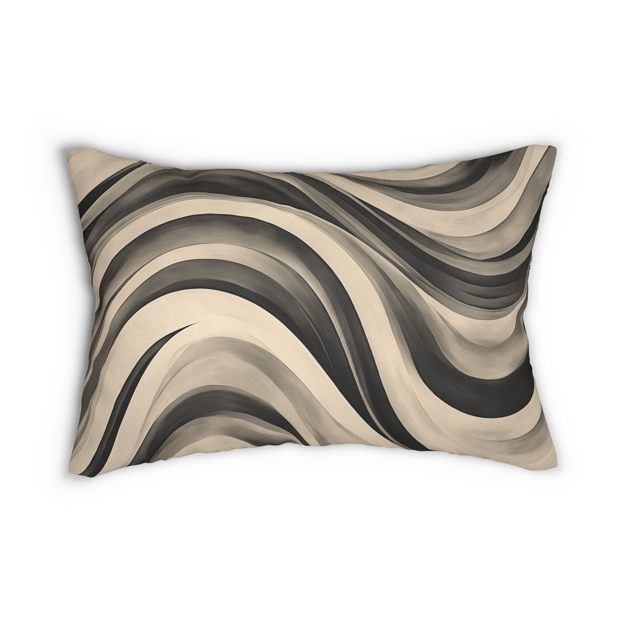 Abstract Wave Design Lumbar Pillow