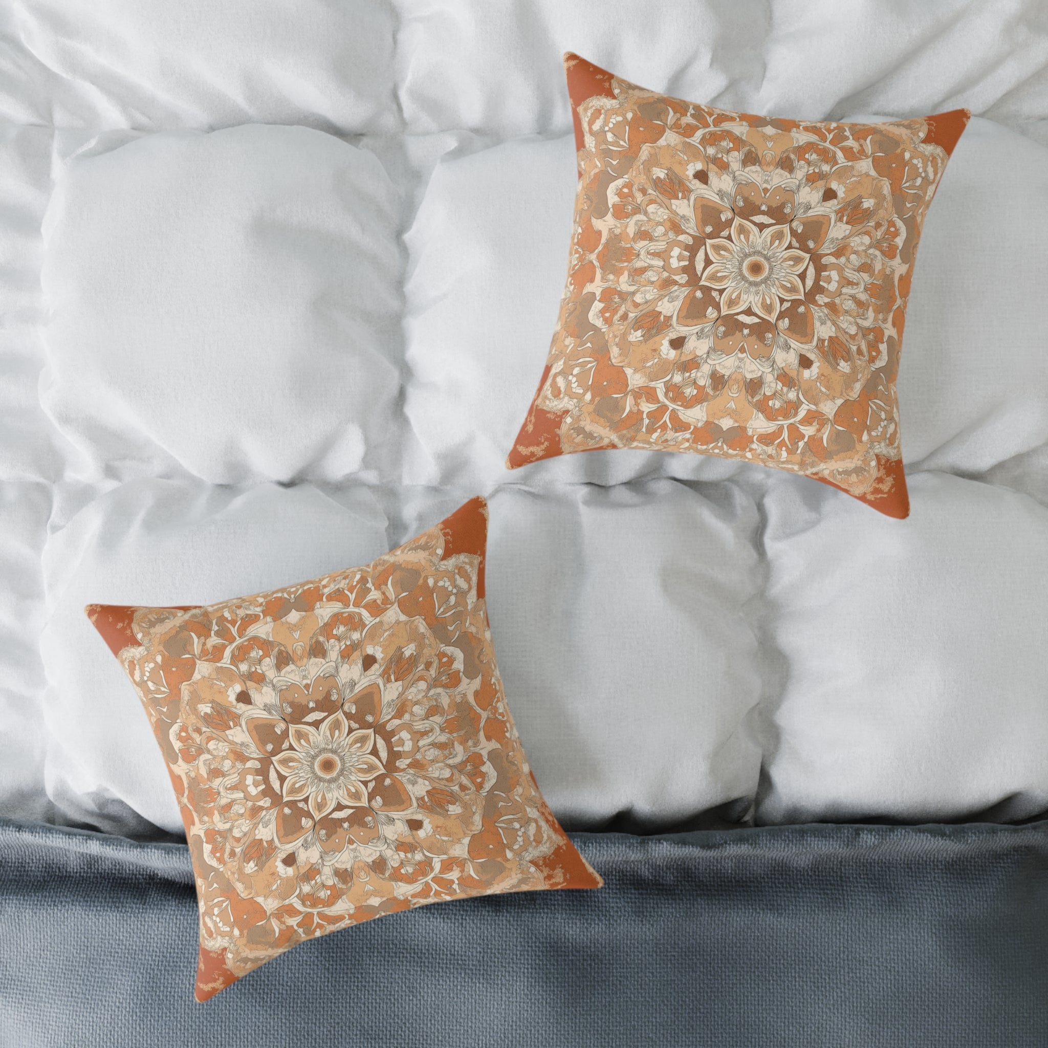 Boho Mandala Square Pillow