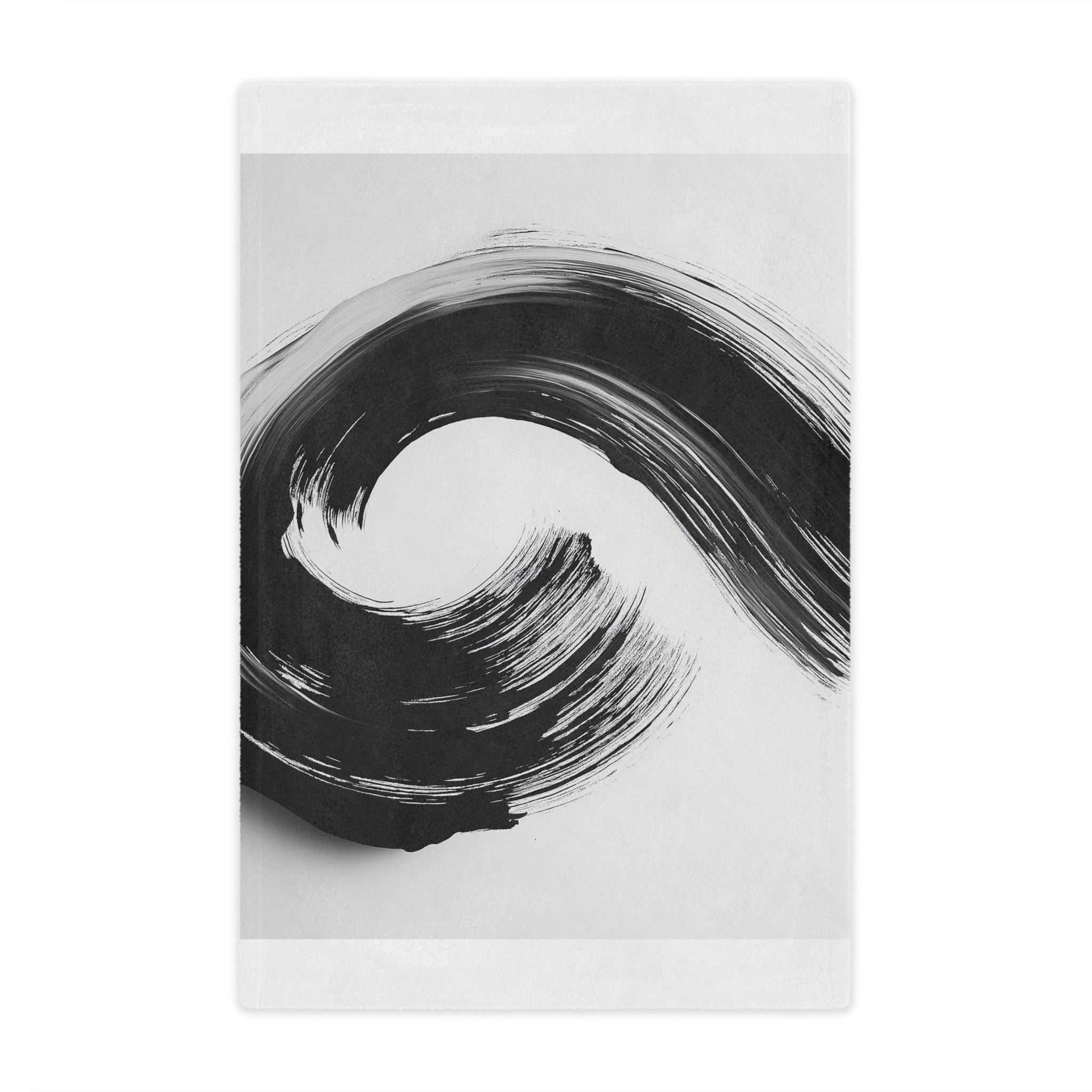 Abstract Black & White Minky Blanket